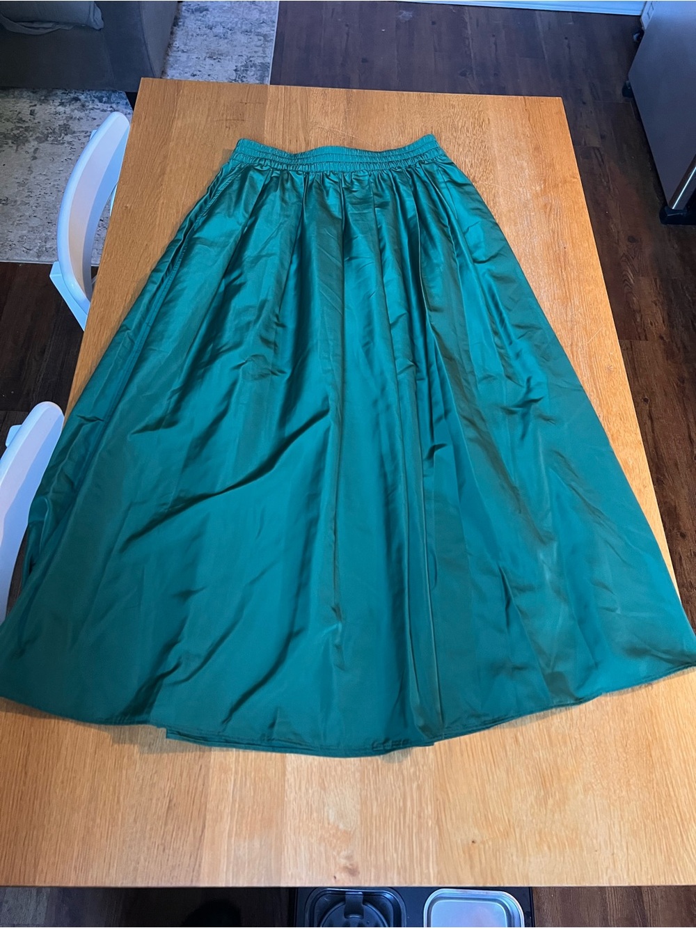 Emerald Green A-Line Maxi Skirt - Women's